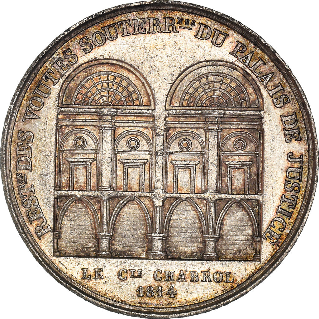 France, Token, Louis XVIII, Palais de Justice de Paris, 1814, Depaulis