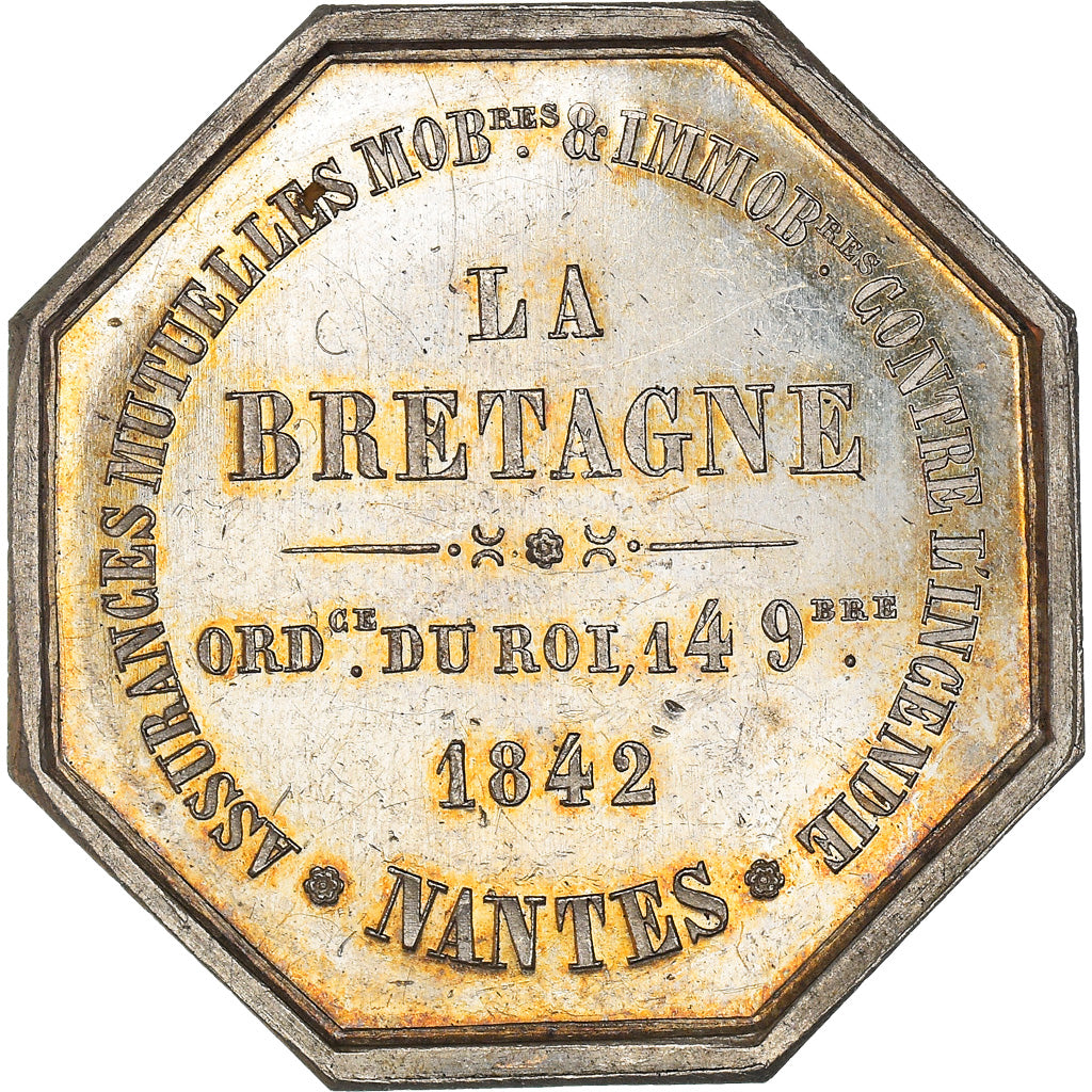 Francia, Token, Assurances mutuelles contre l’incendie de Nantes, 1842, SPL