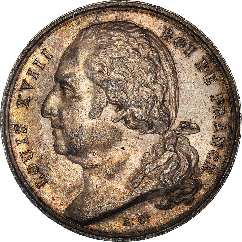 France, Token, Louis XVIII, Palais de Justice de Paris, 1814, Depaulis