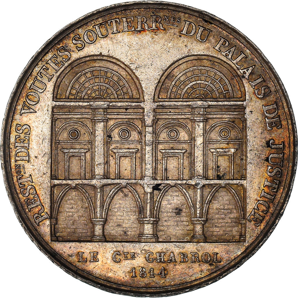 France, Token, Louis XVIII, Palais de Justice de Paris, 1814, Depaulis