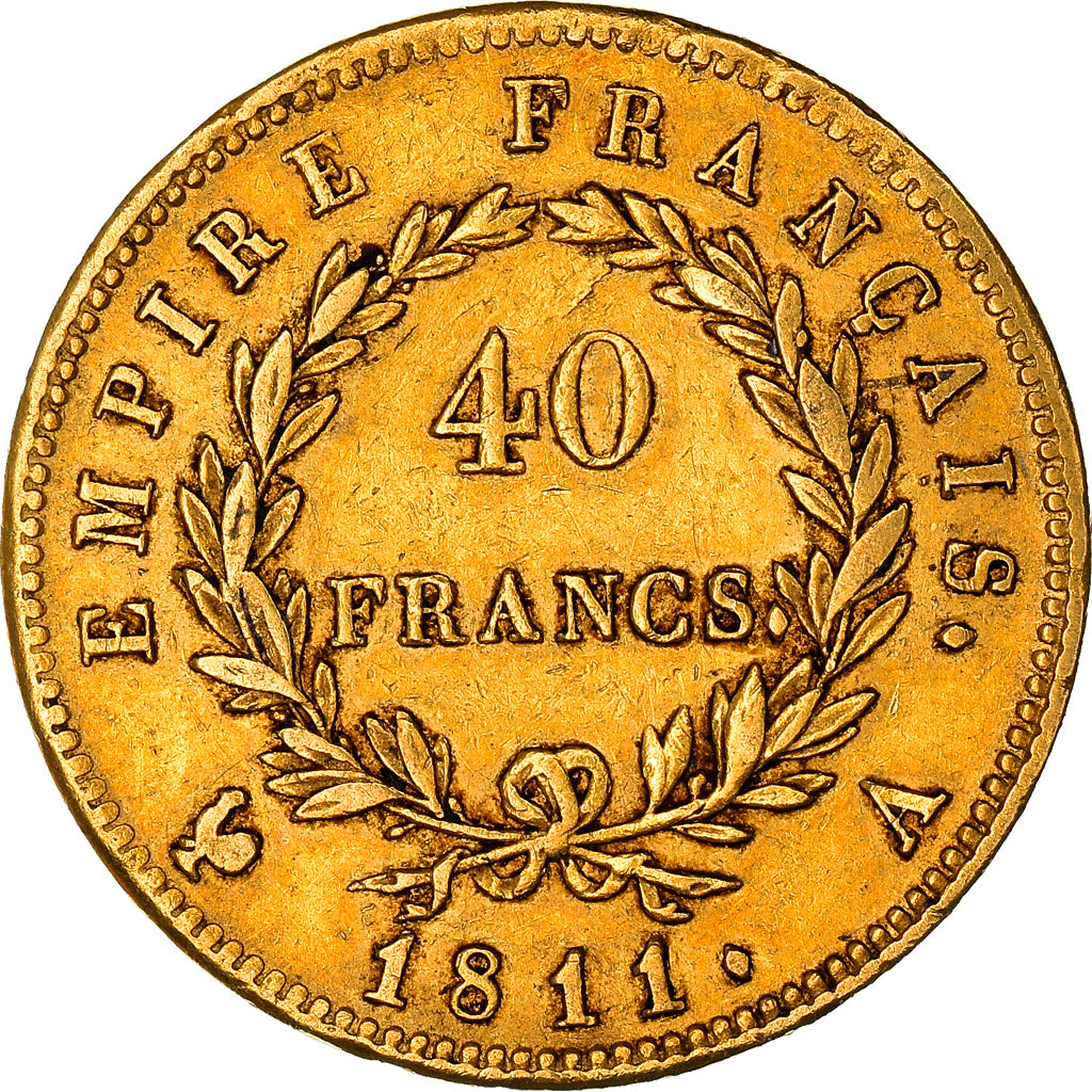 Monnaie, France, Napoléon I, 40 Francs, 1811, Paris, TTB, Or, Gadoury:1084
