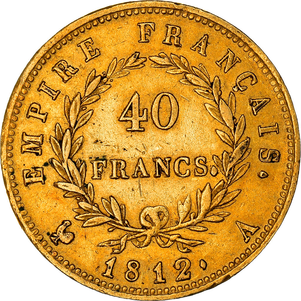 Munten, Frankrijk, Napoléon I, 40 Francs, 1812, Paris, ZF, Goud, KM:696.1