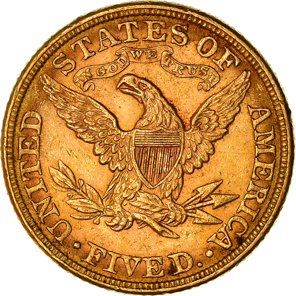 Münze, Vereinigte Staaten, $5, Half Eagle, 1881, Philadelphia, SS+, Gold