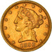 Coin, United States, Coronet Head, $5, Half Eagle, 1892, Philadelphia
