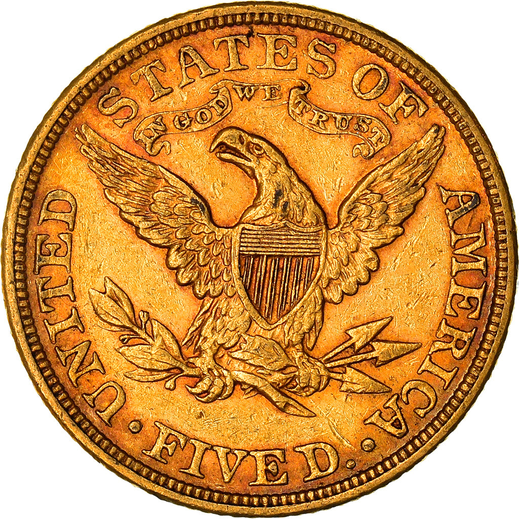 Moneta, Stati Uniti, Coronet Head, $5, Half Eagle, 1906, U.S. Mint