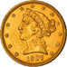 Moneta, USA, Coronet Head, $5, Half Eagle, 1907, U.S. Mint, Denver, AU(55-58)