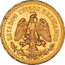 Moneda, México, 50 Pesos, 1945, Mexico City, EBC, Oro, KM:481