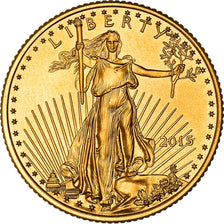 Moneta, USA, Liberty, $10, 2015, U.S. Mint, 1/4 Oz, MS(65-70), Złoto, KM:217