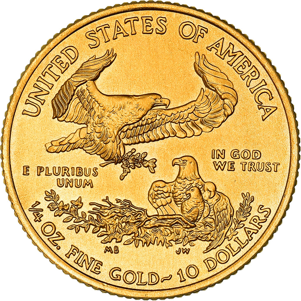 Monnaie, États-Unis, Liberty, $10, 2015, U.S. Mint, 1/4 Once, FDC, Or, KM:217