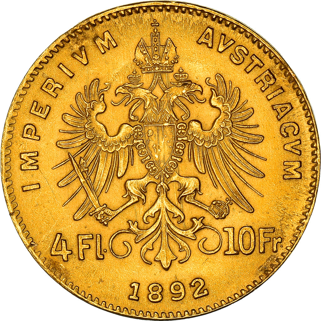 Moneta, Austria, Franz Joseph I, 4 Florin 10 Francs, 1892, Oficjalne ponowne
