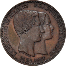 België, Medaille, Léopold Ier, Mariage du Duc de Brabant, 1853, Wiener, ZF+