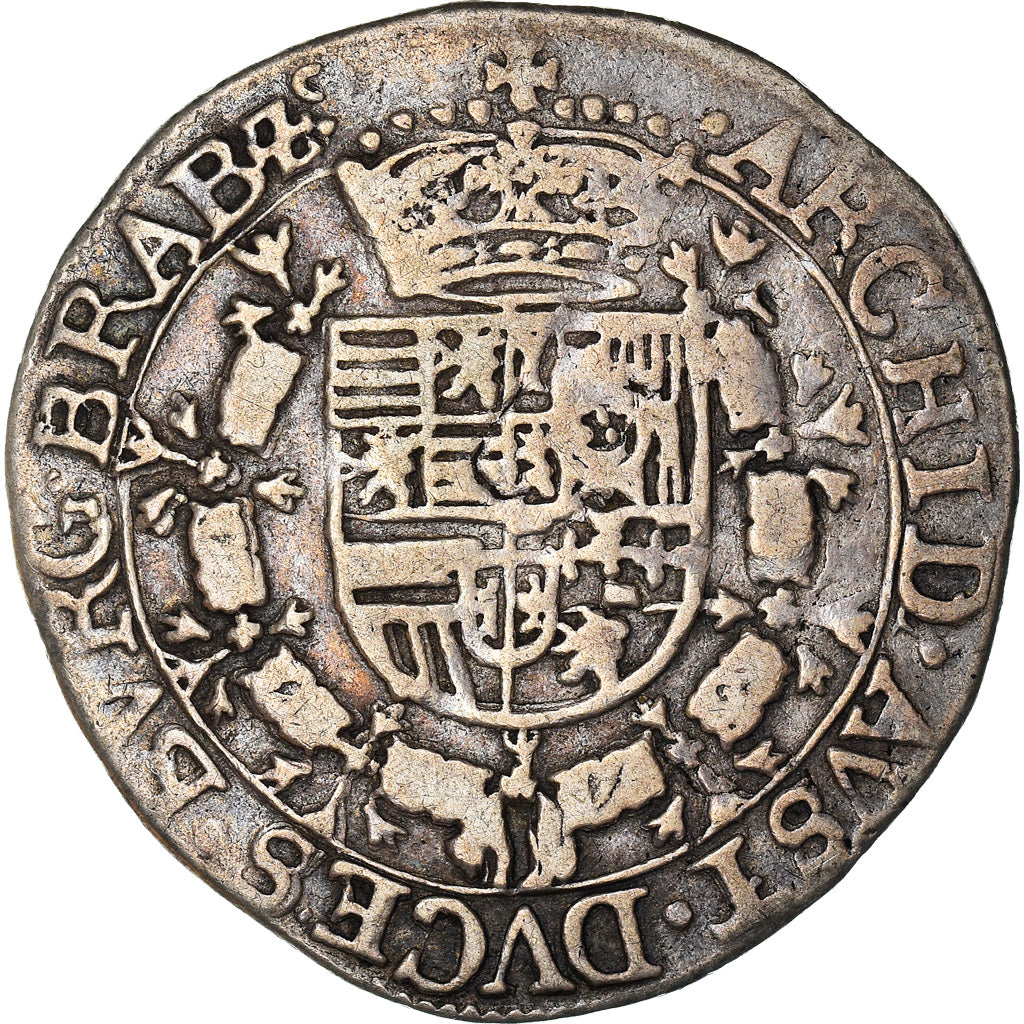 Coin, Belgium, BRABANT, Albert & Isabella, 1/2 Patagon, Brussels, VF(30-35)