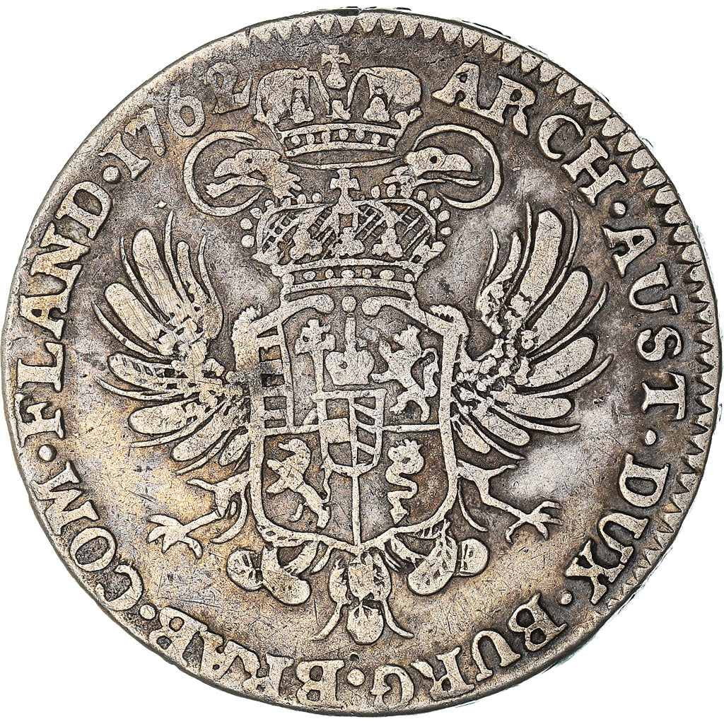 Monnaie, AUSTRIAN NETHERLANDS, Maria Theresa, 1/2 Kronenthaler, 1762/1