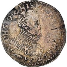 Coin, Spanish Netherlands, Philip II, 1/2 Philipsdaalder, 1/2 Ecu, 1586, Arras