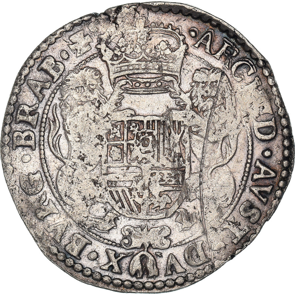 Munten, Lage Spaanse landen, BRABANT, Filip IV, 1/2 Ducaton, 1655, Antwerp, ZF