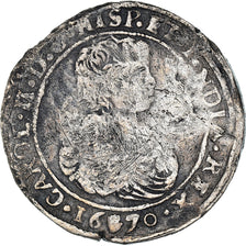 Coin, Spanish Netherlands, BRABANT, Charles II, 1/2 Ducaton, 1670, Antwerp