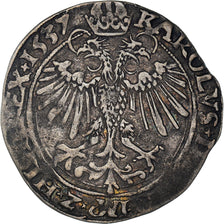 Coin, Belgium, Charles Quint, 4 Patards, 1537, Anvers, EF(40-45), Silver
