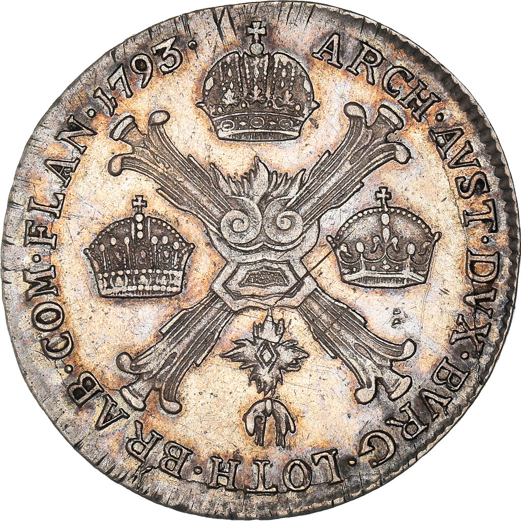 Coin, AUSTRIAN NETHERLANDS, Franz II, 1/4 Kronenthaler, 1793, Kremnitz