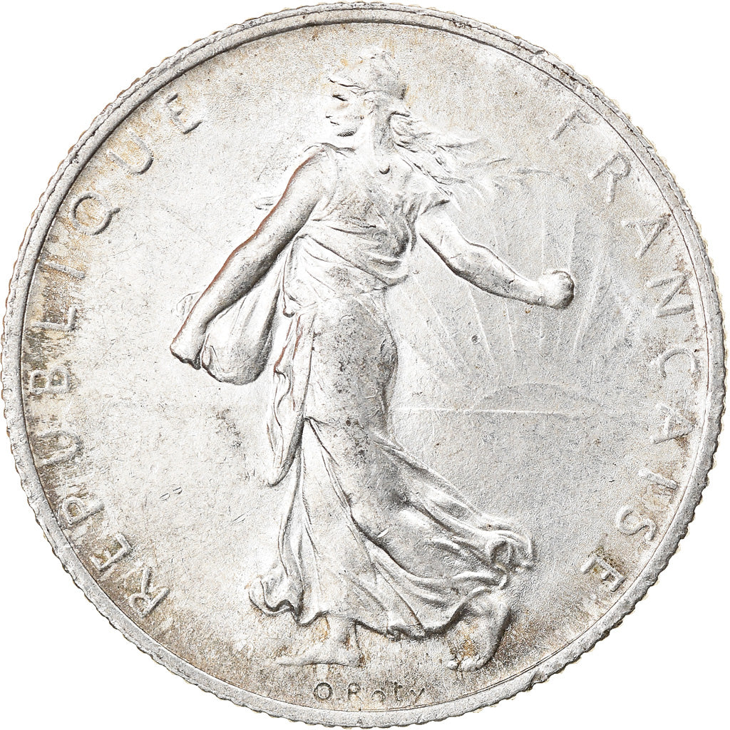 Moneta, Francia, Semeuse, 2 Francs, 1916, Paris, BB, Argento, KM:845.1