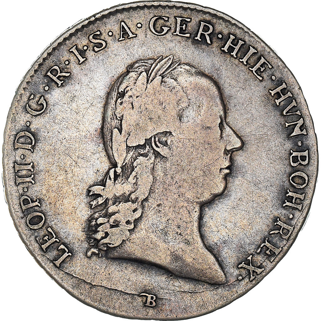 Coin, AUSTRIAN NETHERLANDS, Leopold II, 1/4 Kronenthaler, 1792, Kremnitz
