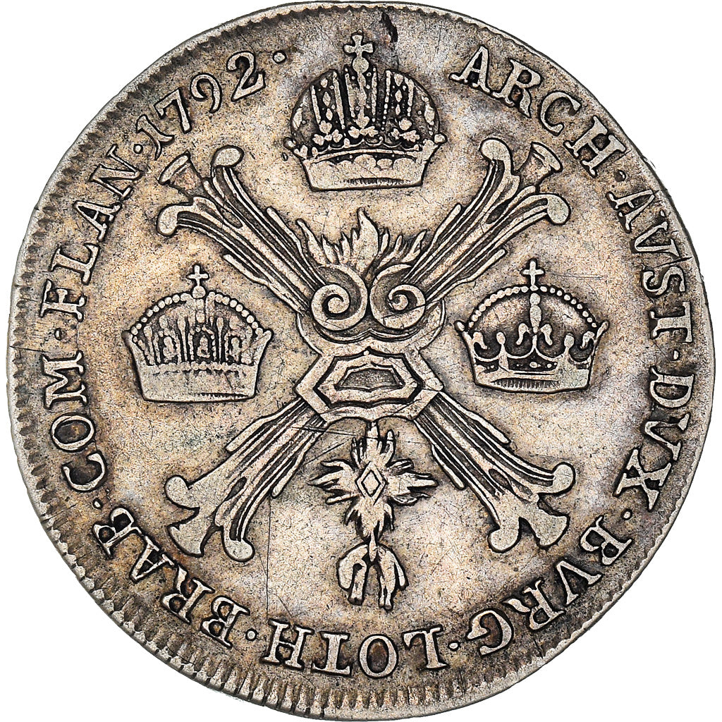 Coin, AUSTRIAN NETHERLANDS, Leopold II, 1/4 Kronenthaler, 1792, Kremnitz