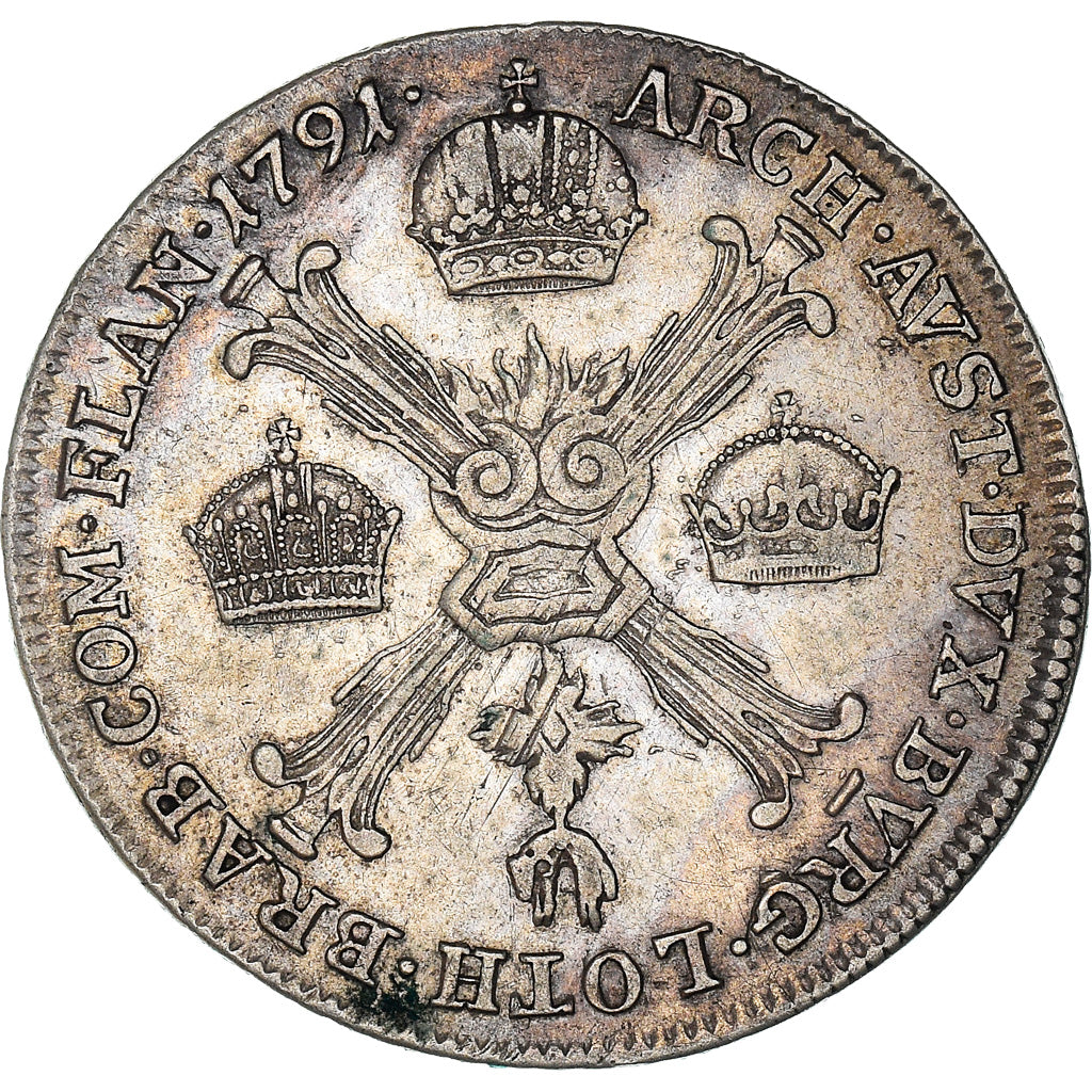 Coin, AUSTRIAN NETHERLANDS, Leopold II, 1/4 Kronenthaler, 1791, Vienne