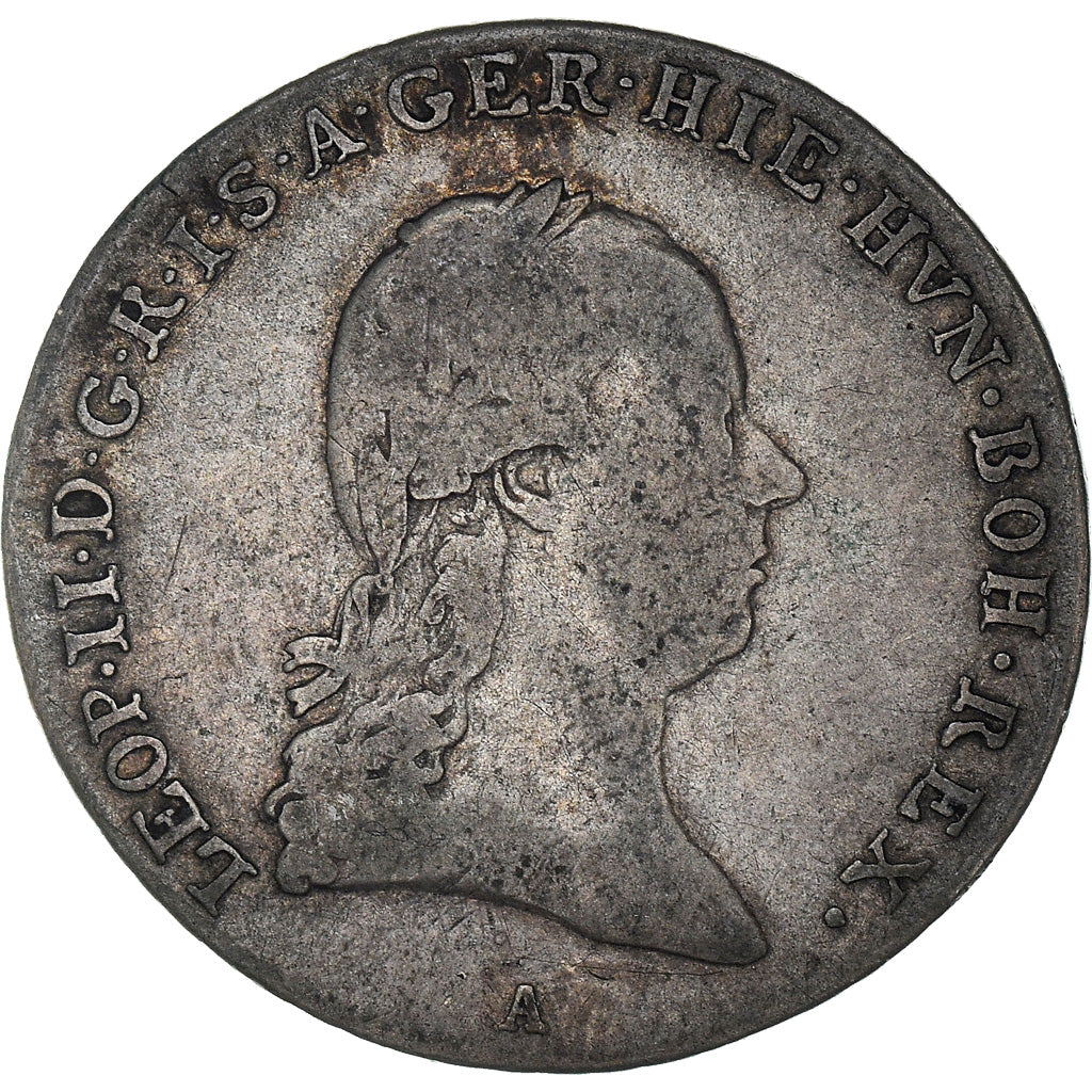 Coin, AUSTRIAN NETHERLANDS, Franz II, 1/4 Kronenthaler, 1792, Vienne, VF(30-35)