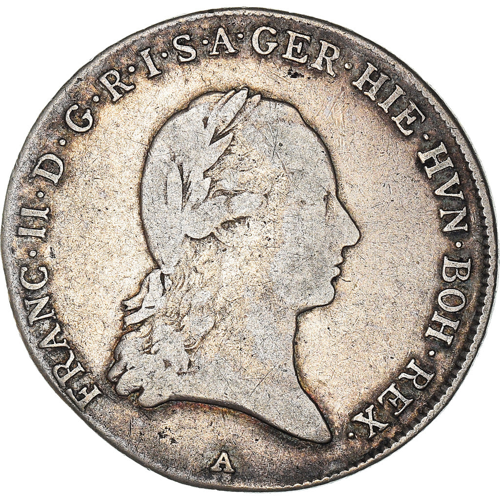 Coin, AUSTRIAN NETHERLANDS, Franz II, 1/4 Kronenthaler, 1794, Vienna, VF(30-35)