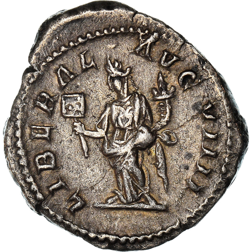 Coin, Caracalla, Denarius, 214, Rome, AU(50-53), Silver, RIC:302