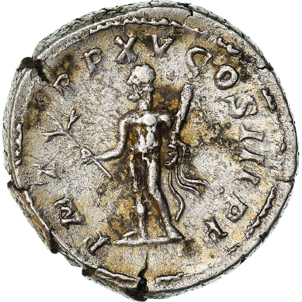 Coin, Caracalla, Denarius, 212, Rome, AU(50-53), Silver, RIC:192