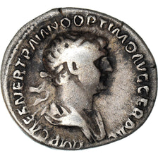 Moneta, Trajan, Denarius, 114-116, Rome, MB+, Argento, RIC:337