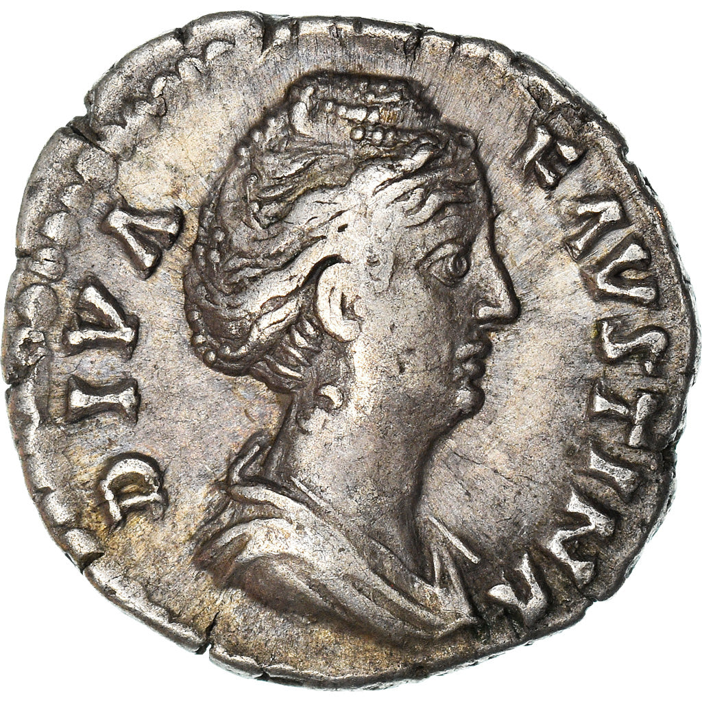 Coin, Diva Faustina I, Denarius, Rome, AU(50-53), Silver, RIC:347