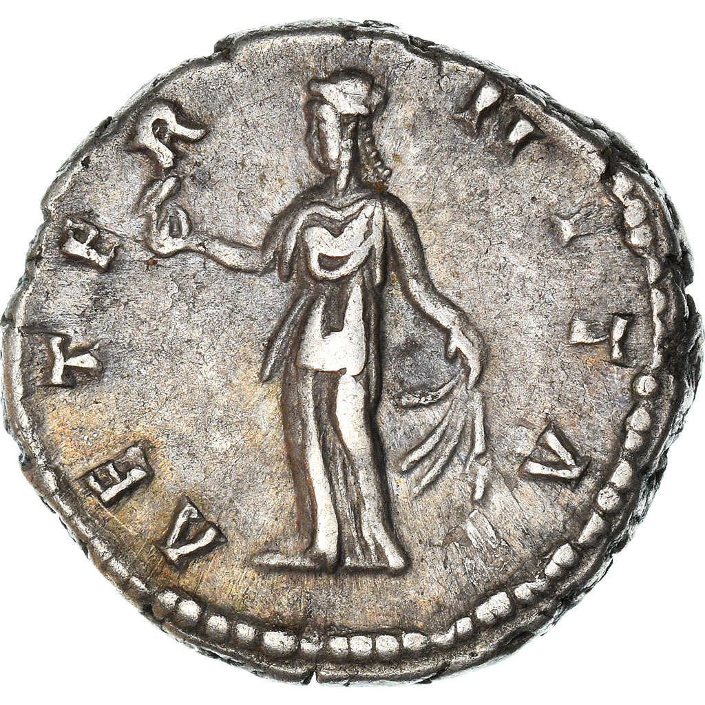 Coin, Diva Faustina I, Denarius, Rome, AU(50-53), Silver, RIC:347