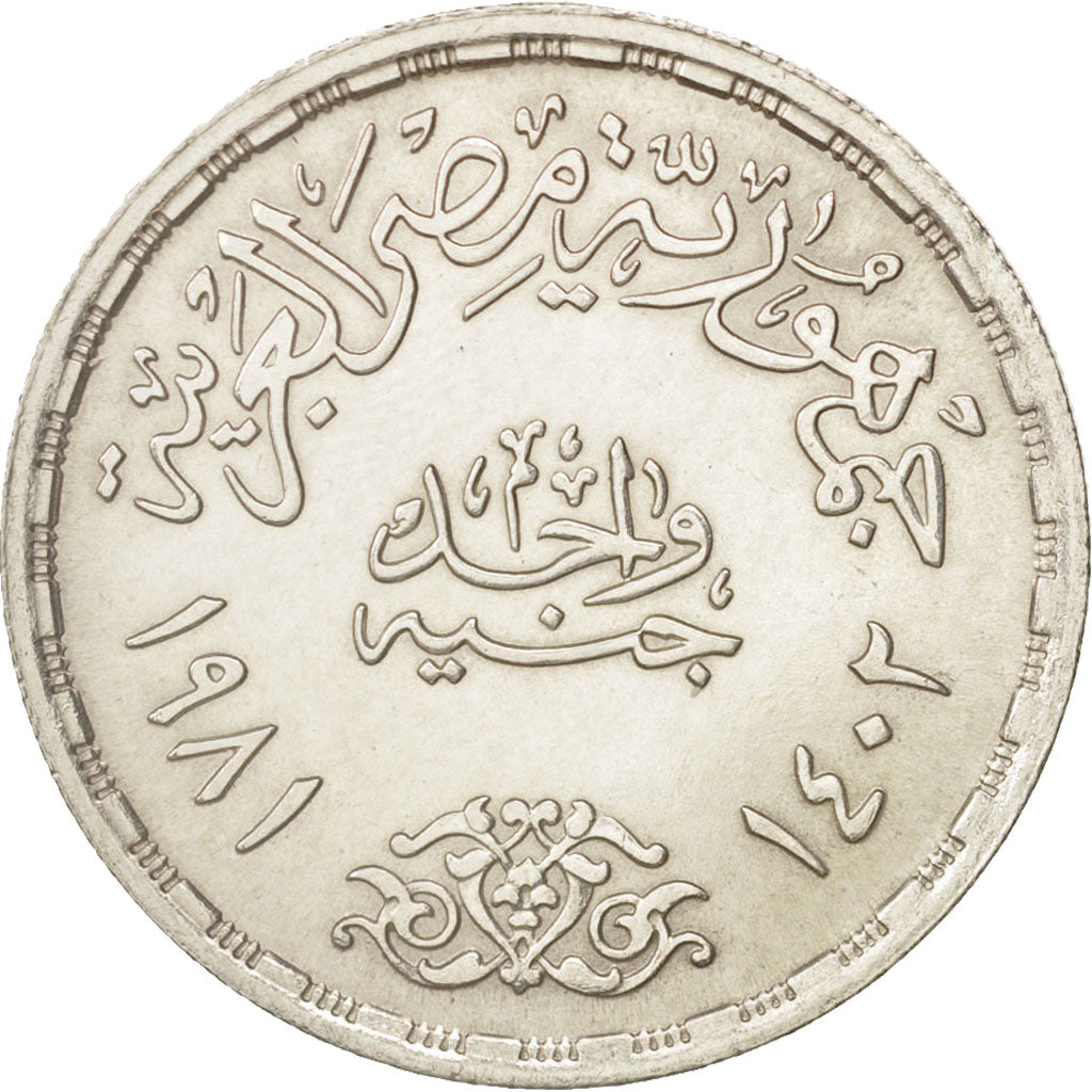 Egitto, Pound, 1981, SPL, Argento, KM:530