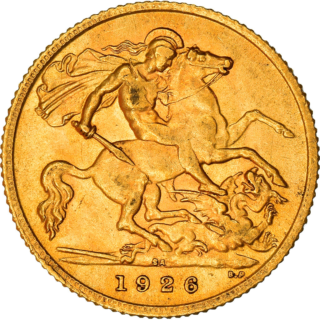 Coin, South Africa, George V, 1/2 Sovereign, 1926, Pretoria, AU(55-58), Gold