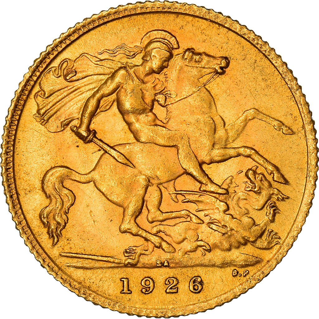 Munten, Zuid Afrika, George V, 1/2 Sovereign, 1926, Pretoria, PR+, Goud, KM:20