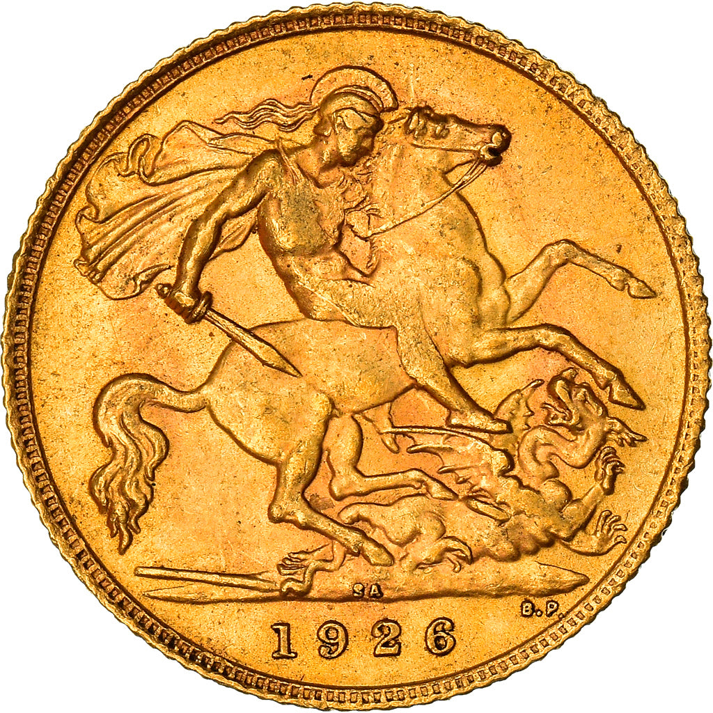 Coin, South Africa, George V, 1/2 Sovereign, 1926, Pretoria, AU(55-58), Gold