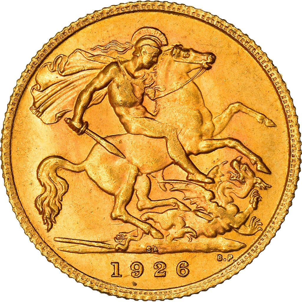 Moeda, África do Sul, George V, 1/2 Sovereign, 1926, Pretoria, MS(60-62)