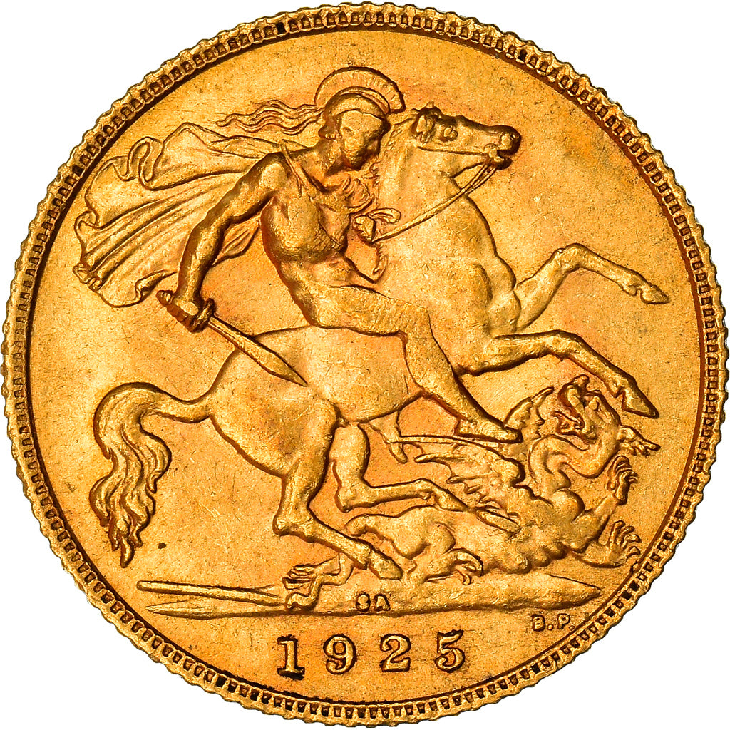 Moneta, Sudafrica, George V, 1/2 Sovereign, 1925, Pretoria, SPL, Oro, KM:20