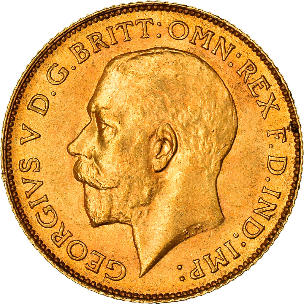 Moeda, África do Sul, George V, 1/2 Sovereign, 1925, Pretoria, MS(60-62)
