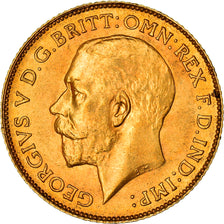 Coin, South Africa, George V, 1/2 Sovereign, 1925, Pretoria, MS(60-62), Gold