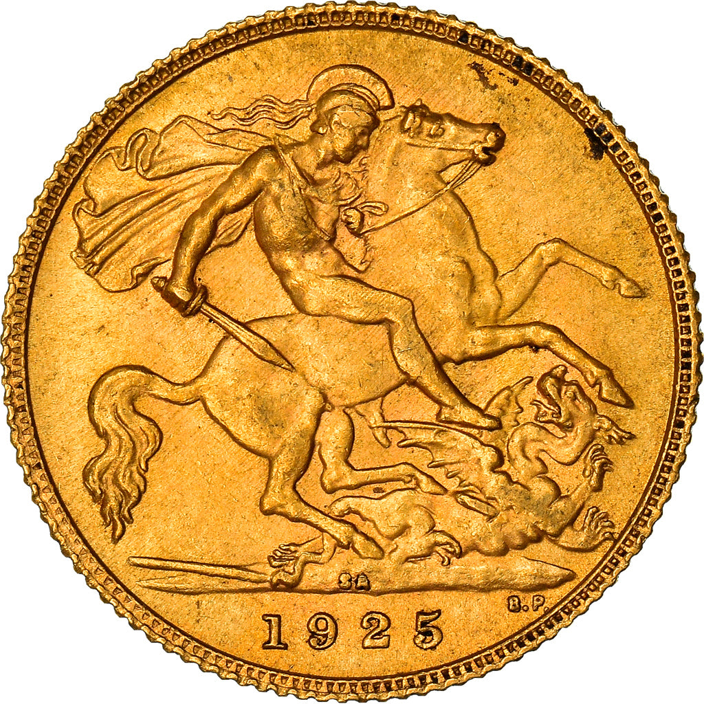 Moneta, Sudafrica, George V, 1/2 Sovereign, 1925, Pretoria, SPL-, Oro, KM:20