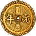 China, Amulet, Charm in Cash style, 1911-1950, AU(55-58), Złoto