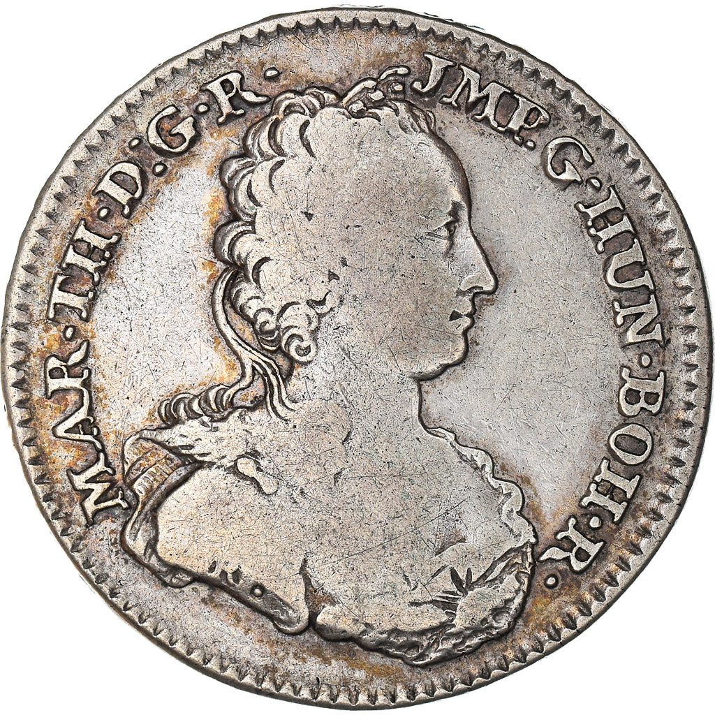 Coin, AUSTRIAN NETHERLANDS, Maria Theresa, 1/2 Ducaton, 1753, Antwerp