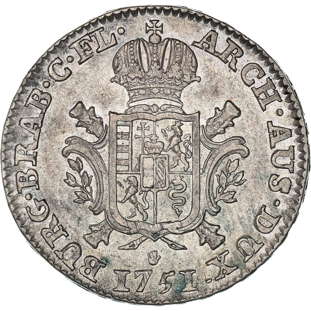 Coin, AUSTRIAN NETHERLANDS, Maria Theresa, 1/2 Ducaton, 1751, Antwerp