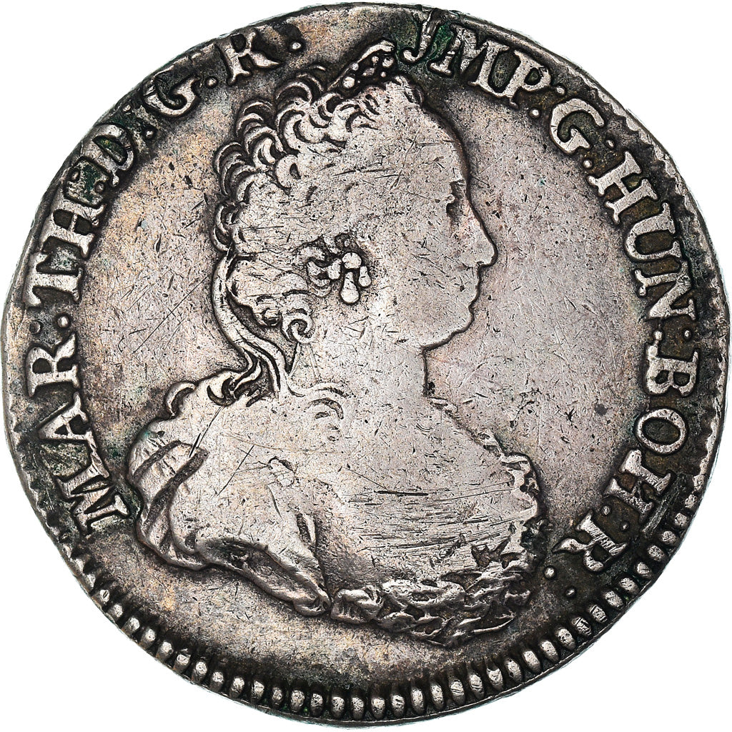 Monnaie, AUSTRIAN NETHERLANDS, Maria Theresa, 1/2 Ducaton, 1751, Bruges, TB+