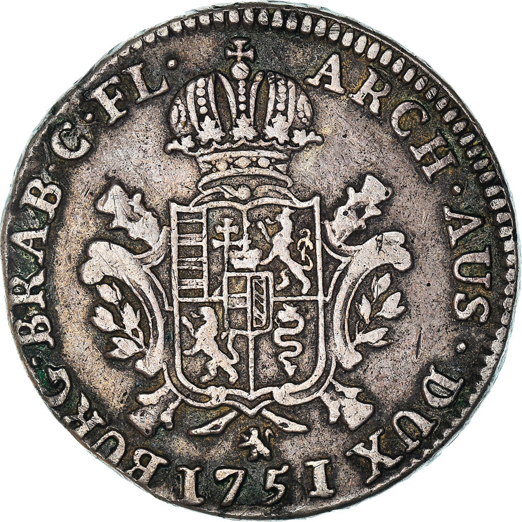 Monnaie, AUSTRIAN NETHERLANDS, Maria Theresa, 1/2 Ducaton, 1751, Bruges, TB+