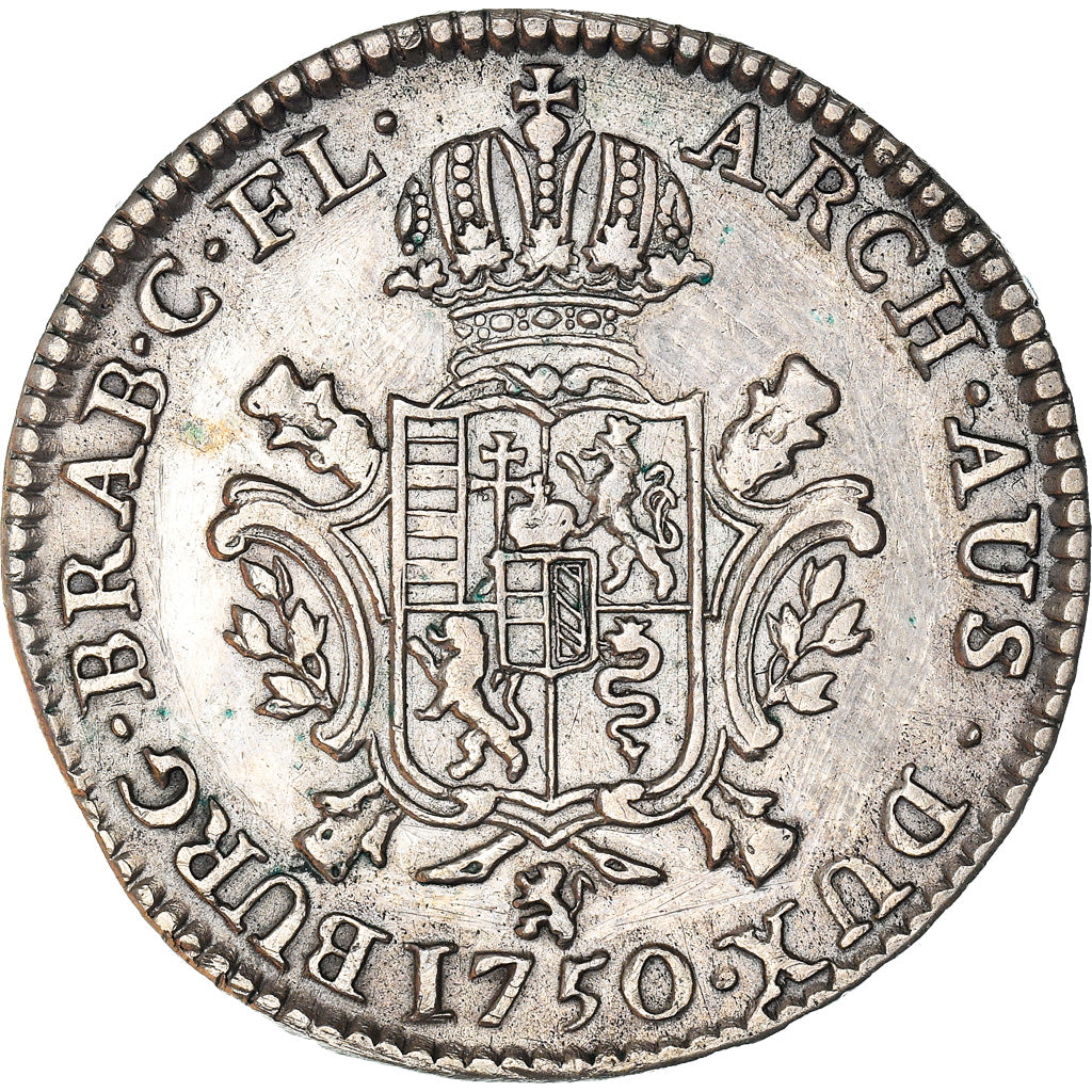 Coin, AUSTRIAN NETHERLANDS, Maria Theresa, 1/2 Ducaton, 1750, Bruges, EF(40-45)
