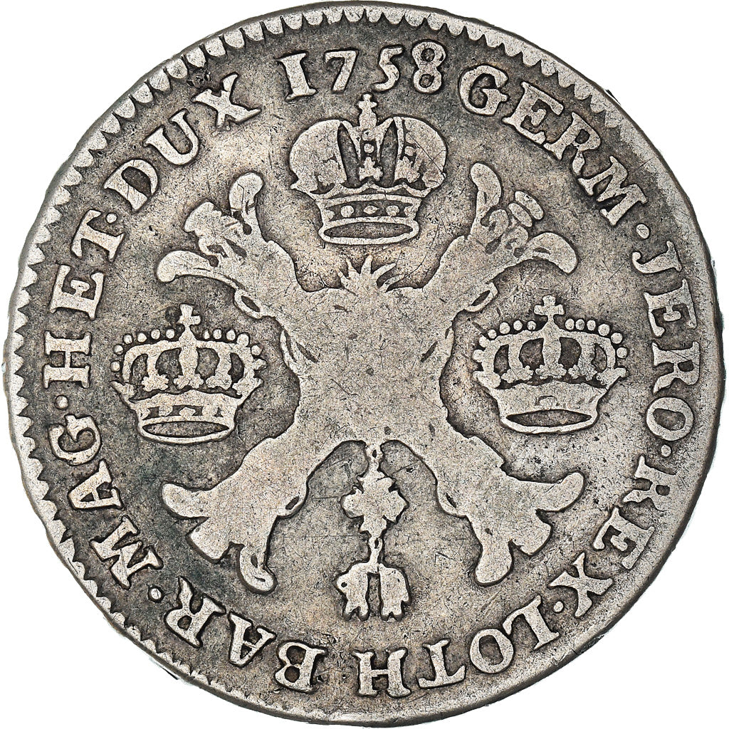 Monnaie, AUSTRIAN NETHERLANDS, Maria Theresa, 1/2 Kronenthaler, 1758, Bruxelles
