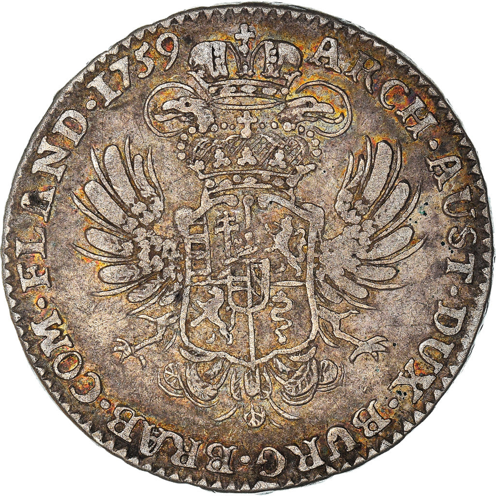 Moneta, NIDERLANDY AUSTRIACKIE, Maria Theresa, 1/2 Kronenthaler, 1759, Brussels